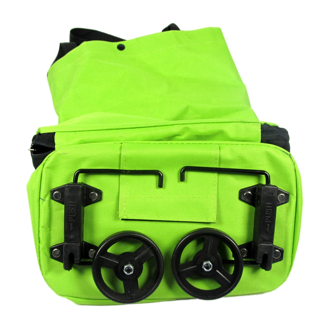 Portable Shopping Trolley Bag With Wheels Foldable Cart Rolling Grocery Green - ebowsos