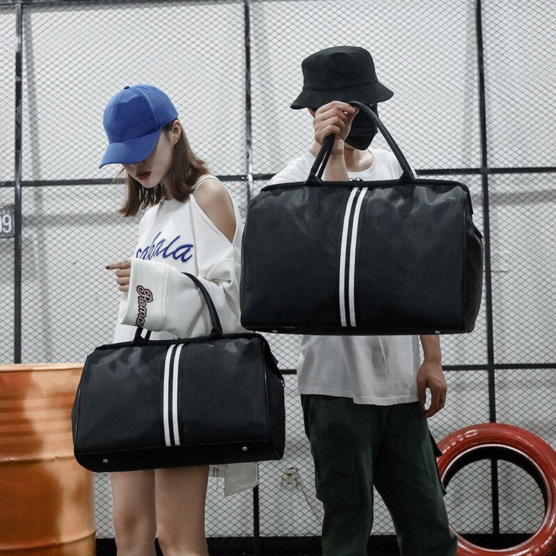 Portable Travel Bag Female Duffel Bag Large Capacity Korean Short-Term Men'S Waterproof Travel Bag Travel Bag Tide - ebowsos