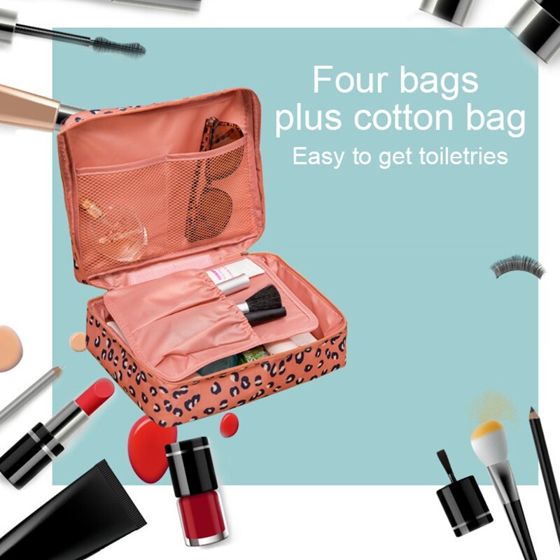 Professional Large Makeup Bag Cosmetic Case Storage Handle Organizer Travel Kit Portable Cosmetic Storage Bag - ebowsos