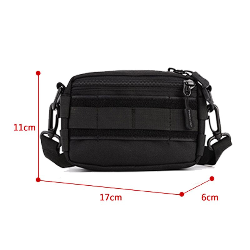Protector Plus Black Woodland Tactical Utility Hip Pack Pouch Outdoor Nylon Messenger Bag Waist Bag - ebowsos