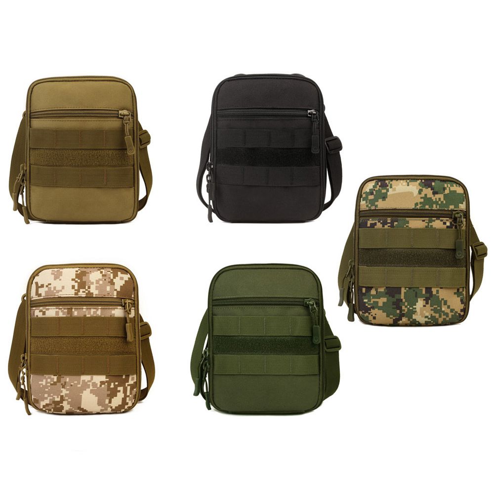 Protector Plus Nylon Tactical Pouch,Organizer EDC Waist Belt Bag Molle Army Sundries Bags with Shoulder Strap - ebowsos