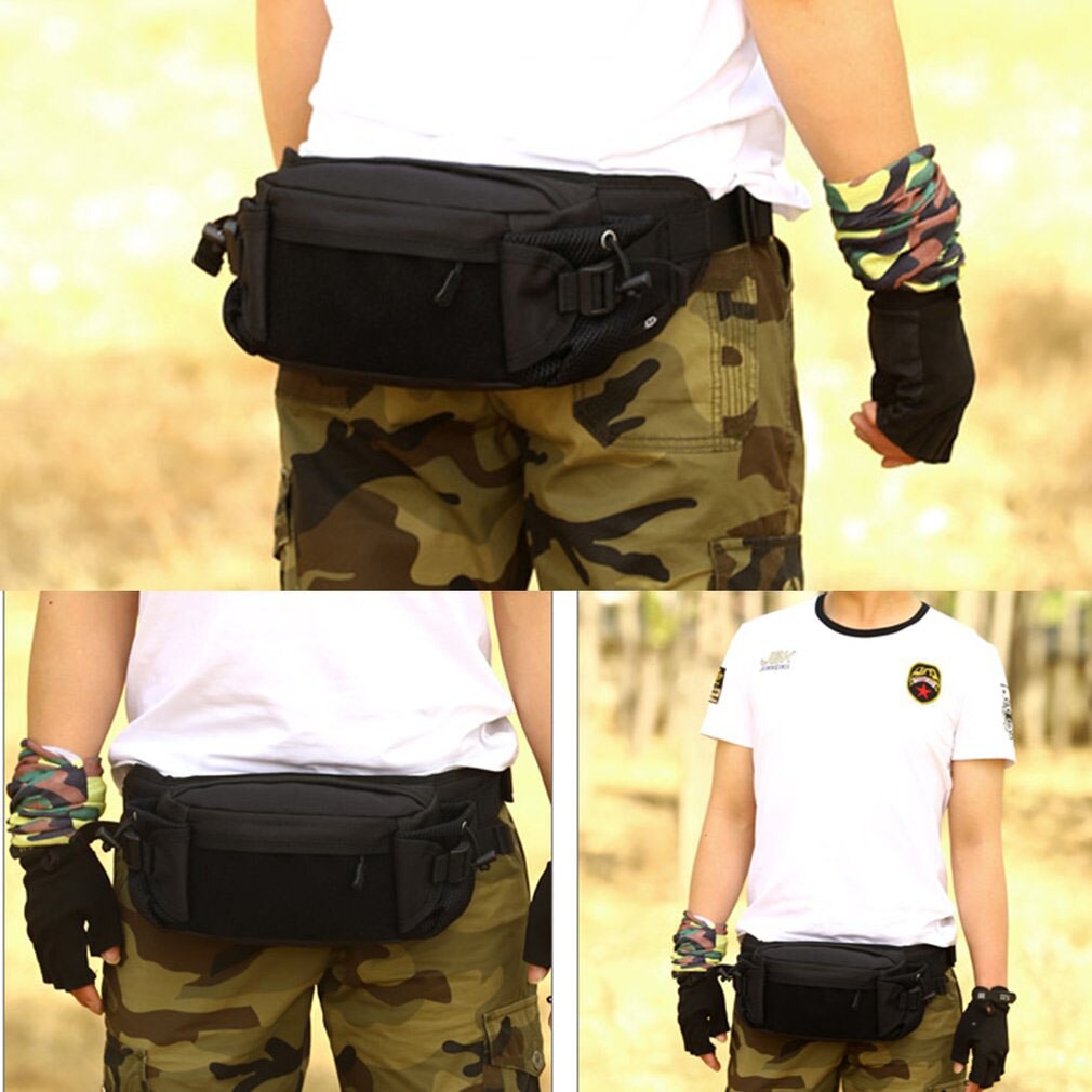 Protector Plus Tactical Waist Pack Bag Waterproof Phone Bag Water Bottle Pouch Unisex Chest Bag For Camping Hiking Huntin - ebowsos