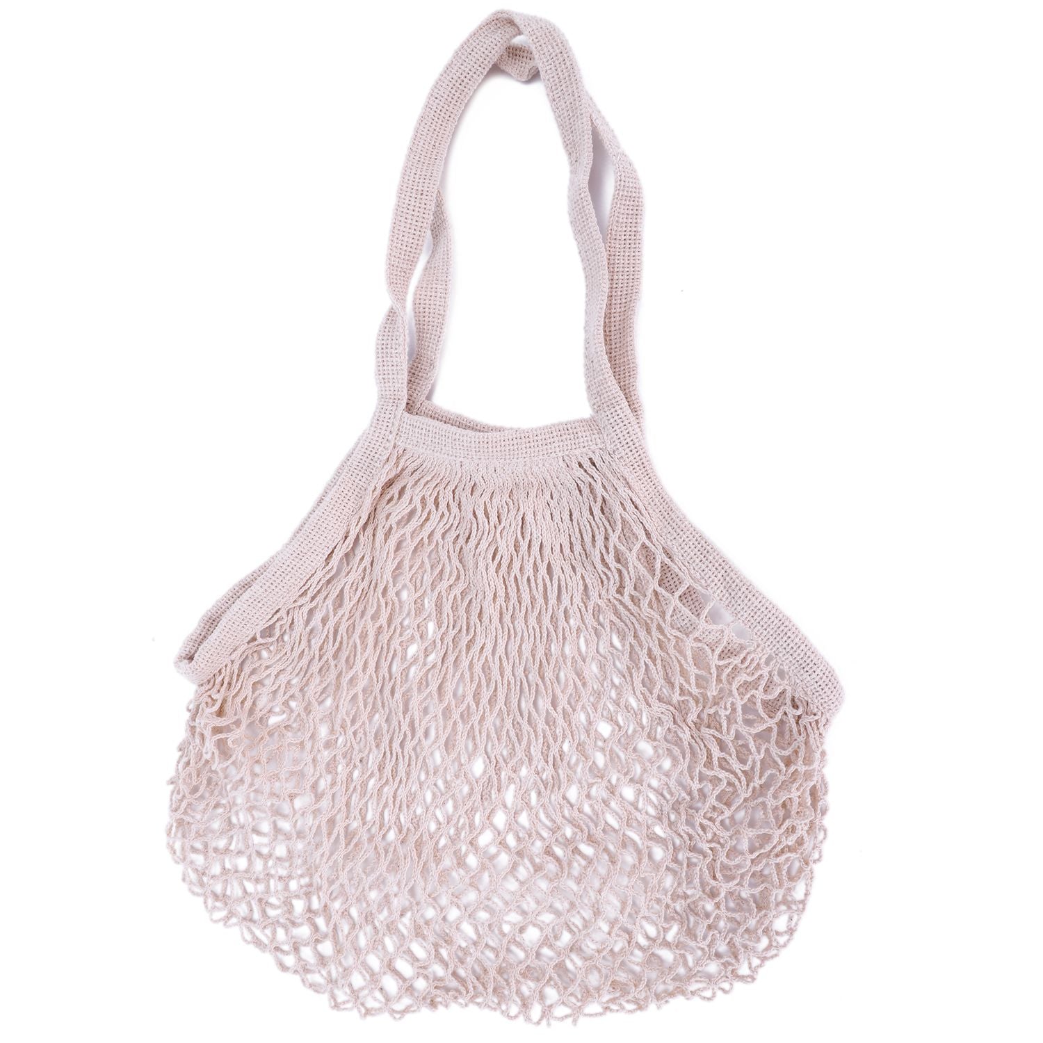 Reusable Fruit String Grocery Shopper Cotton Tote Mesh Woven Net Shoulder Bag - ebowsos