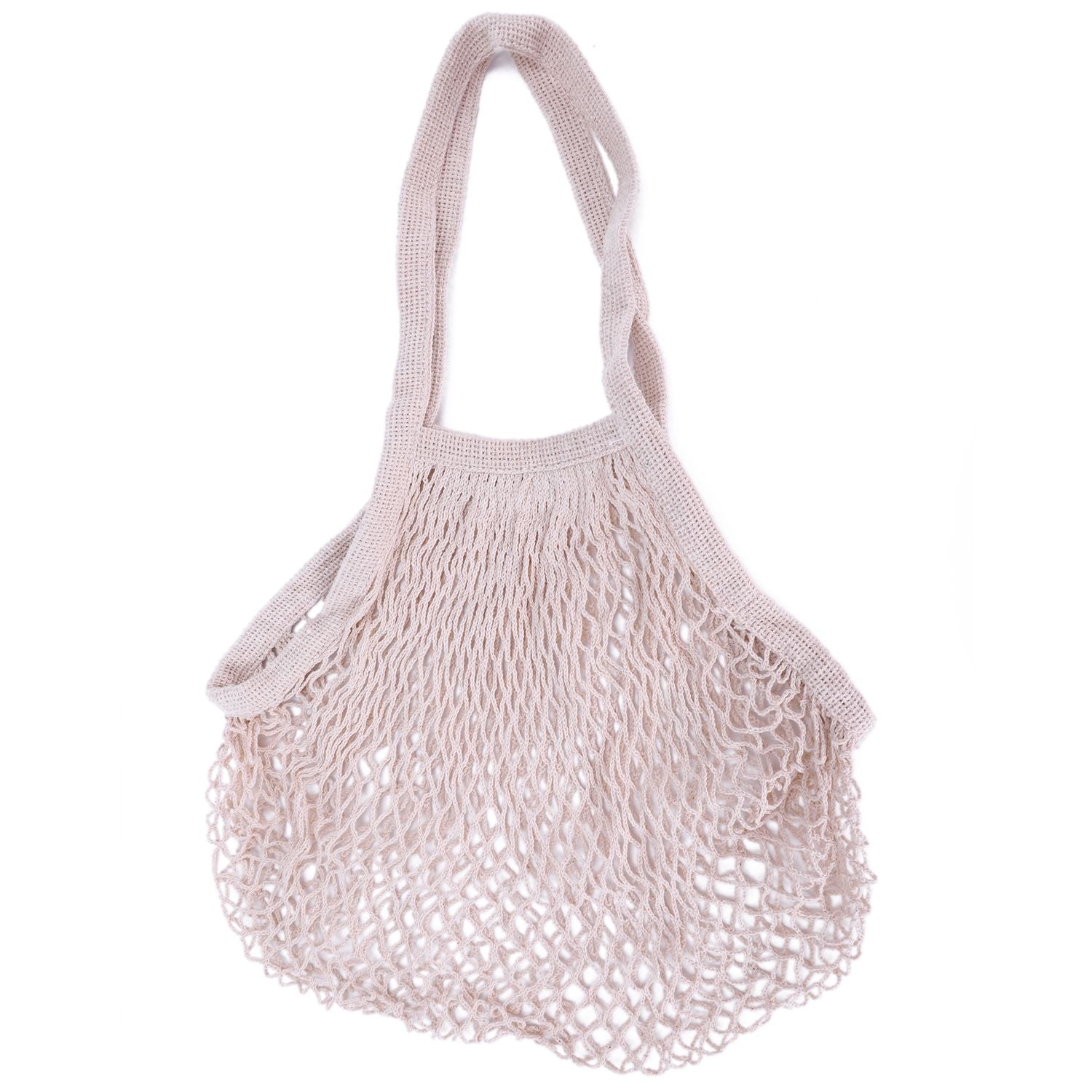 Reusable Fruit String Grocery Shopper Cotton Tote Mesh Woven Net Shoulder Bag - ebowsos