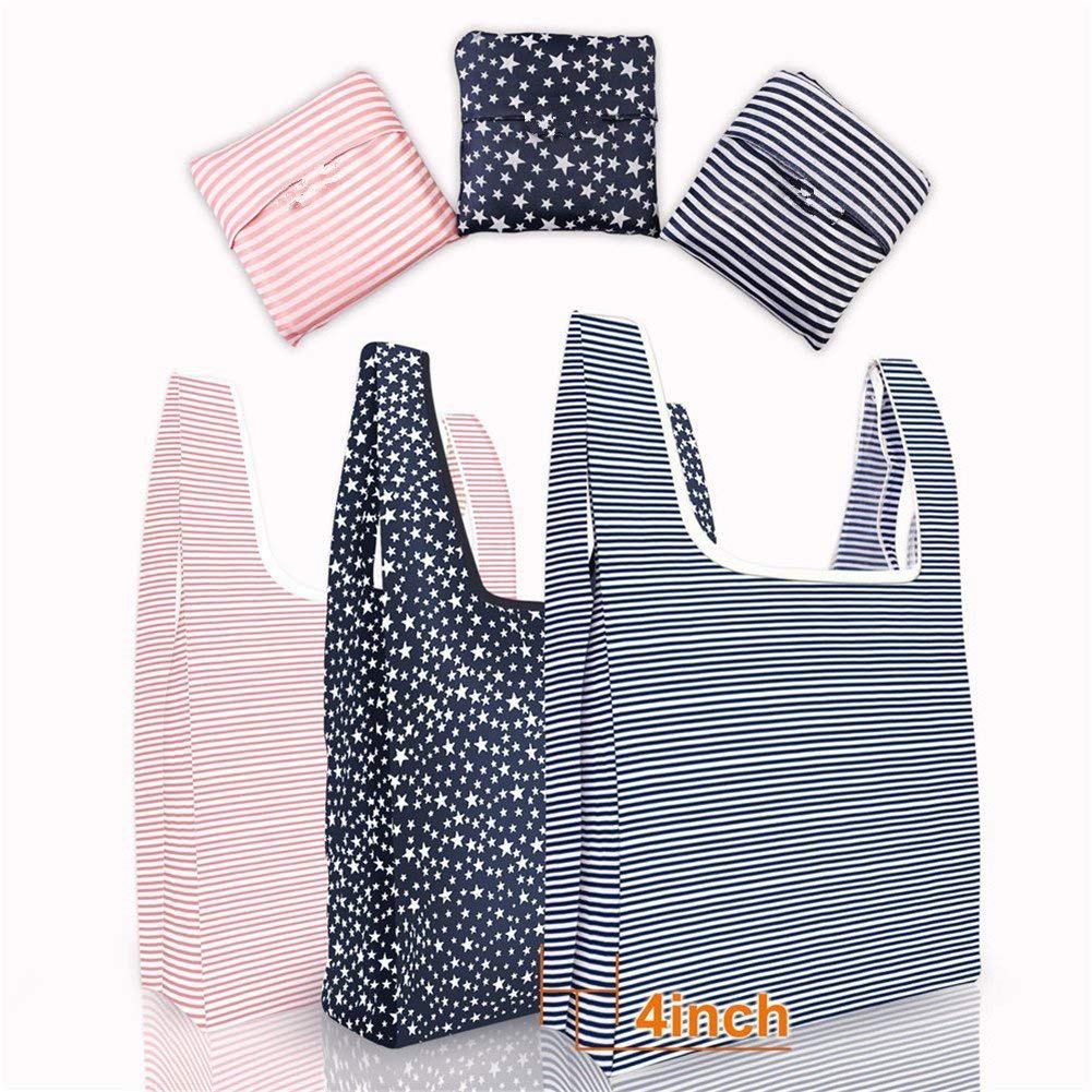 Reusable Grocery Bags 6 Pack Heavy Duty Folding Shopping Tote Bag Washable Durable Lightweight Reusable Shopping Bags - ebowsos