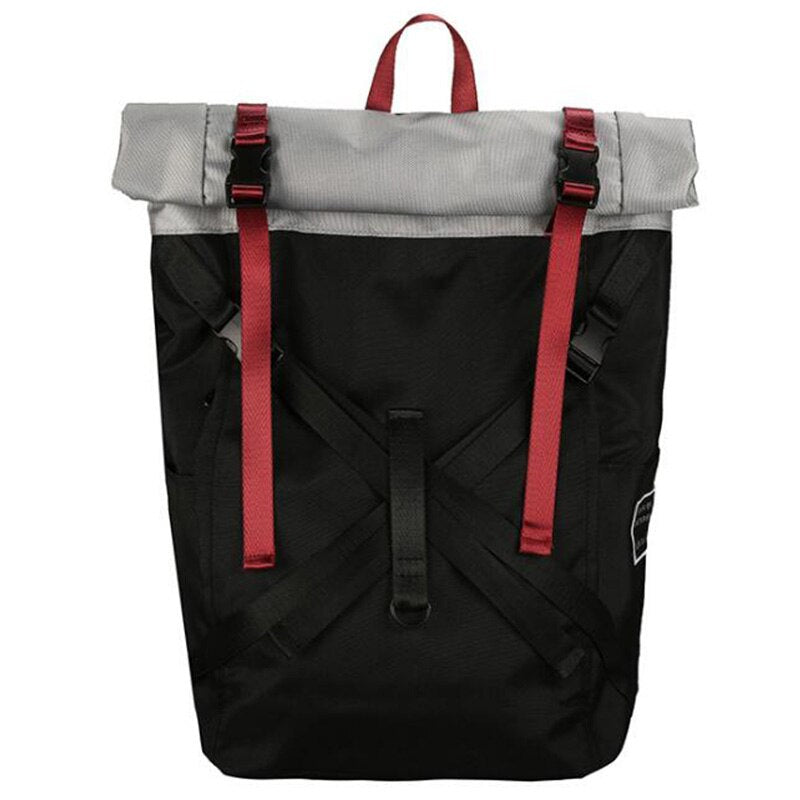 Roll Cover Color Shoulder Bag Men'S Bag Leisure Travel Bag Oxford Cloth Bag Casual Art Unique Backpack - ebowsos