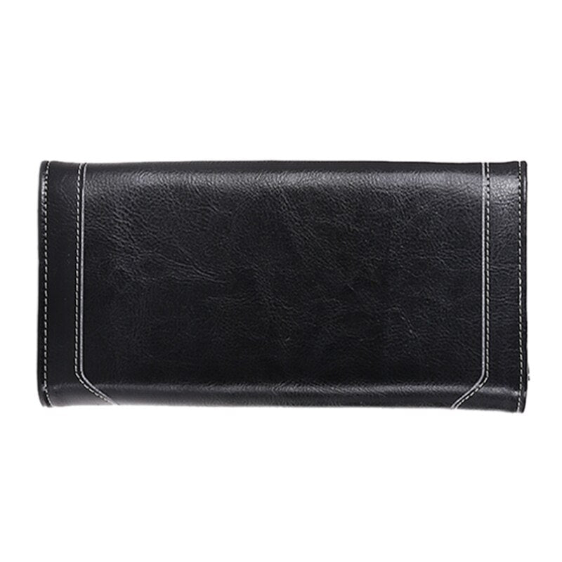 SENDEFN New Wallet Design Purse Retro Oil Wax PU Purse Women Long Quality Women Wallets And Purses Zipper Pocket 5180L- 6 - ebowsos