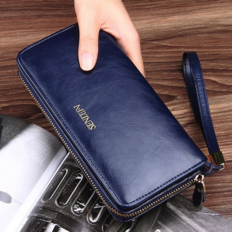 Sendefn Casual Fashion Quality Leather Women Wallets Large Capacity Wallet Female Clutch Phone Pocket Purse Card Holder L - ebowsos
