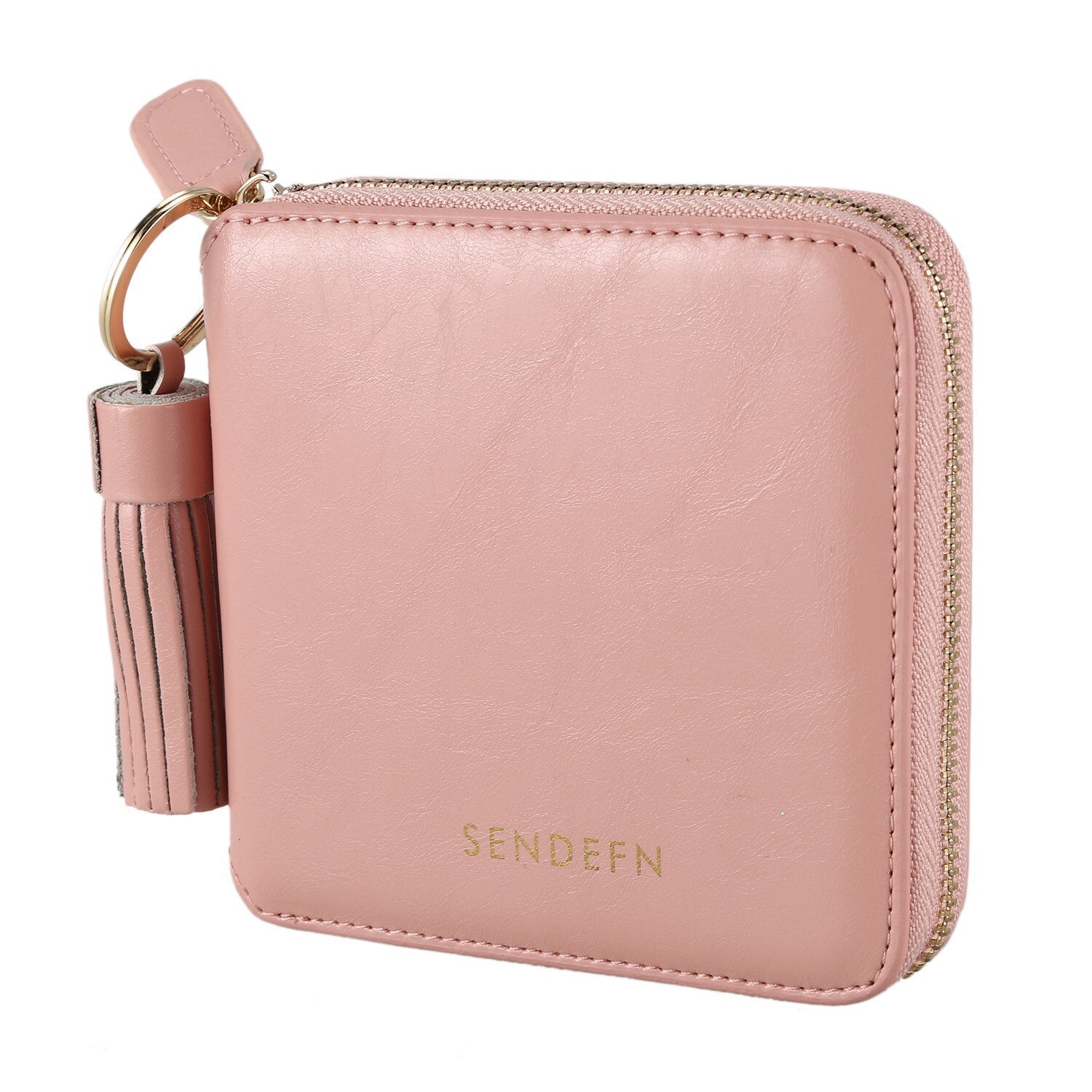 Sendefn Leather Mini Tassel Short Women Wallet Lady Short Pocket Wallet Coin Purse Card Holder Phone Wallet Femal - ebowsos
