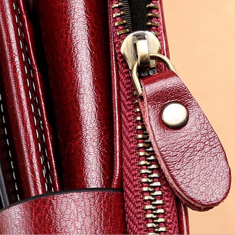 Sendefn New Designer Female Leather Wallet Women Vintage Ladies Purse Zipper Coin Purse Femme 5199-65 - ebowsos