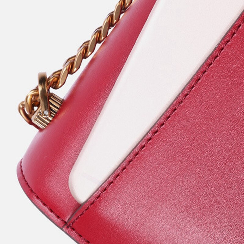 Sendefn Women'S Zipper Buckle Shoulder Bag Beautiful Trend Chain Diagonal Small Square Bag Leather - ebowsos