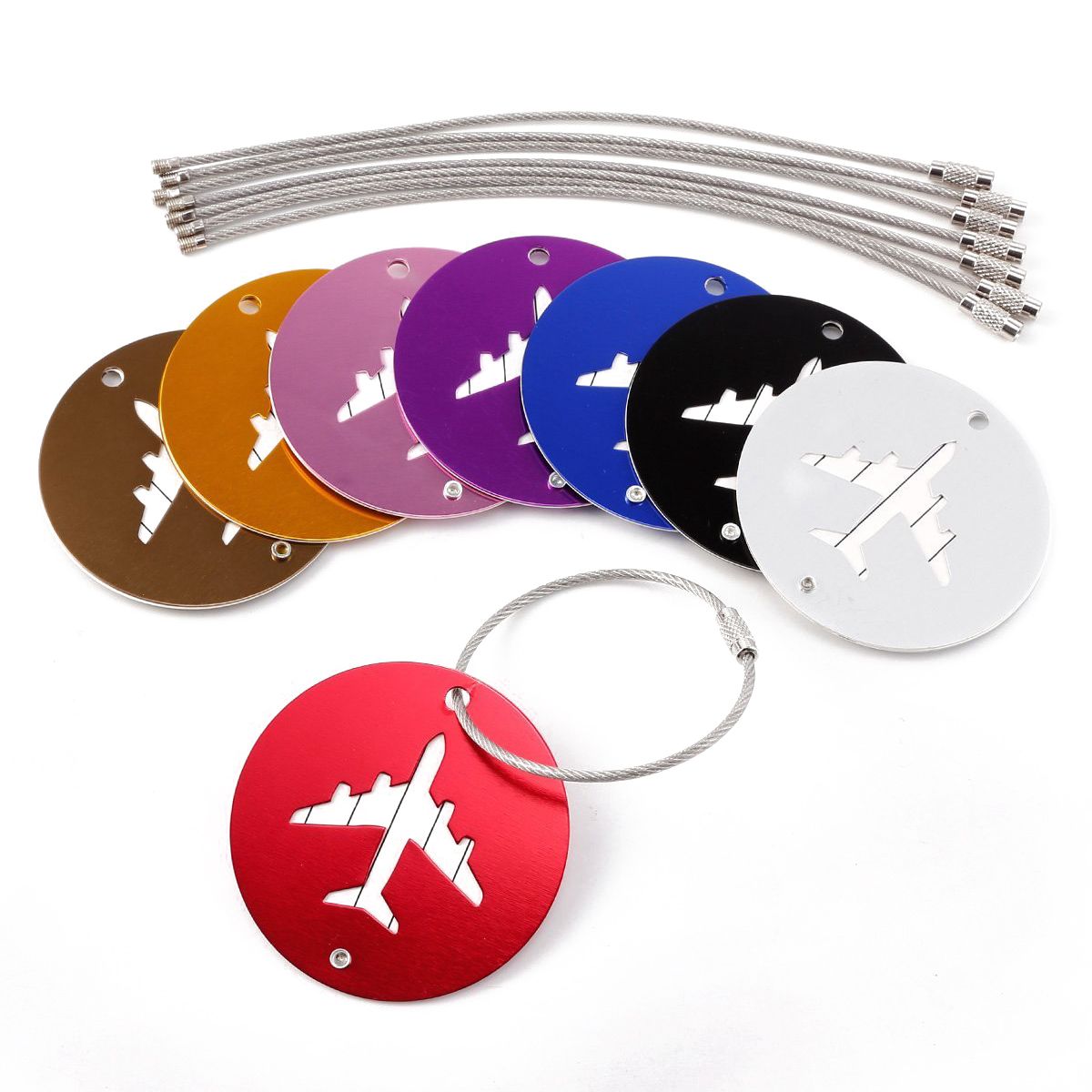 ShineTrip 8 Colors Round Aluminum Luggage Tag 6x6cm - ebowsos