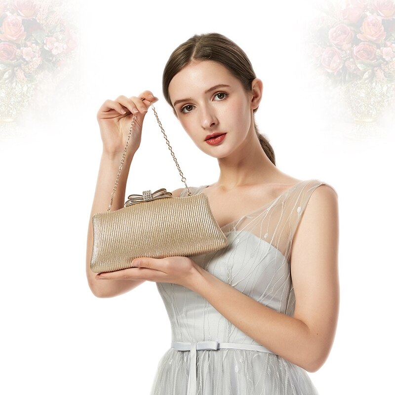 Simple Clutch Bag Casual Dinner Bag Fashion Temperament Handbag Mobile Phone Bag Dress Bag - ebowsos
