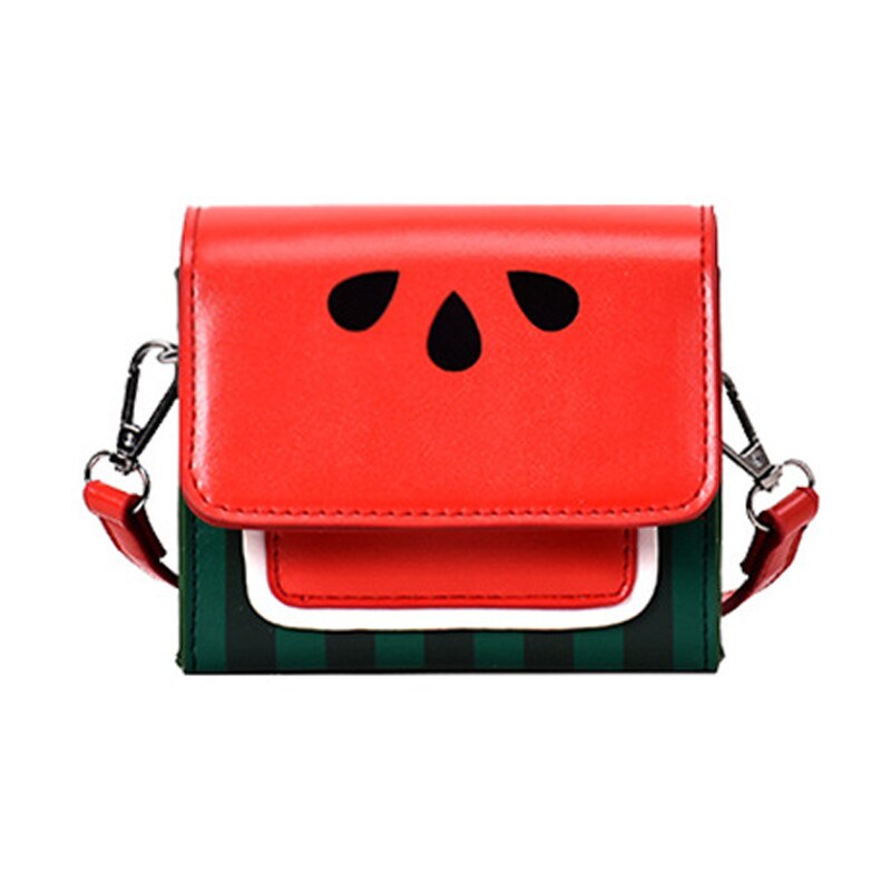 Small Fresh Fashion Watermelon Messenger Bag Cute Small Bag Wide Shoulder Bag - ebowsos