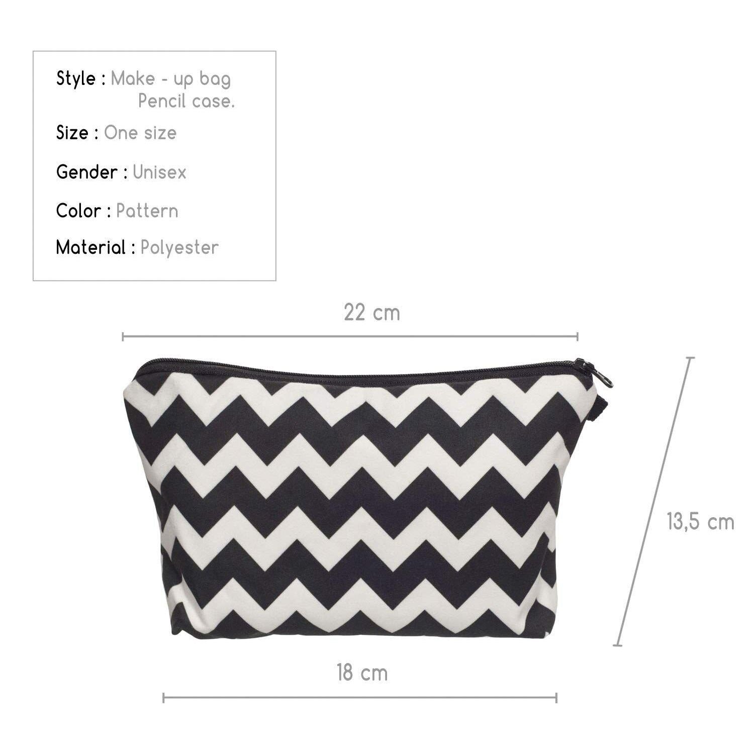 Small Make up Bag,Personalised Cosmetic bag Wash Bag Makeup Pouch for Girls or Women(Stripe) - ebowsos