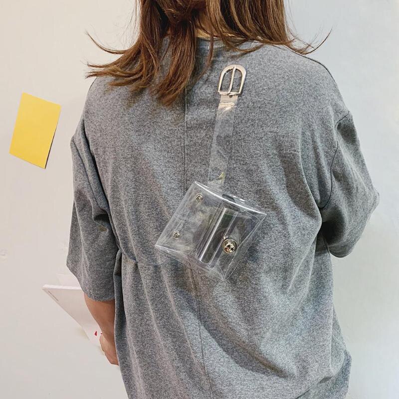 Small Pvc Belt Bag Transparent Fanny Pack Women New Fashion Super Mini Clear Waist Bags - ebowsos