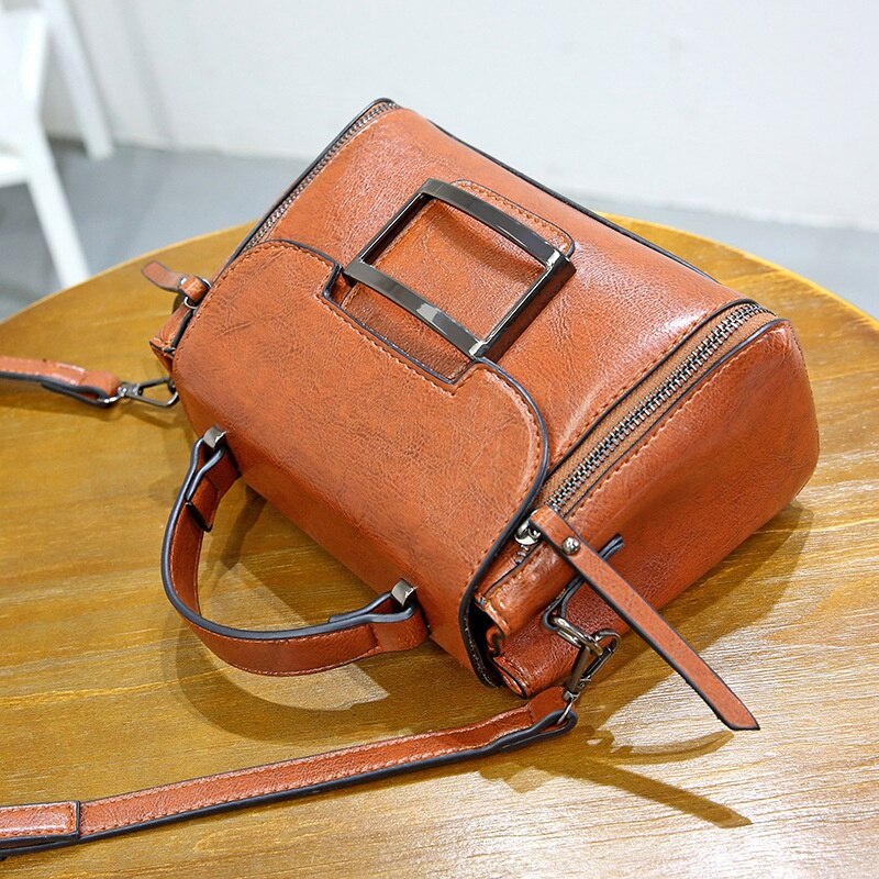 Spring Leather Handbag Handbags Woman Small Vintage Crossbody Bags For Women Shoulder Messenger Bag Female Brown - ebowsos