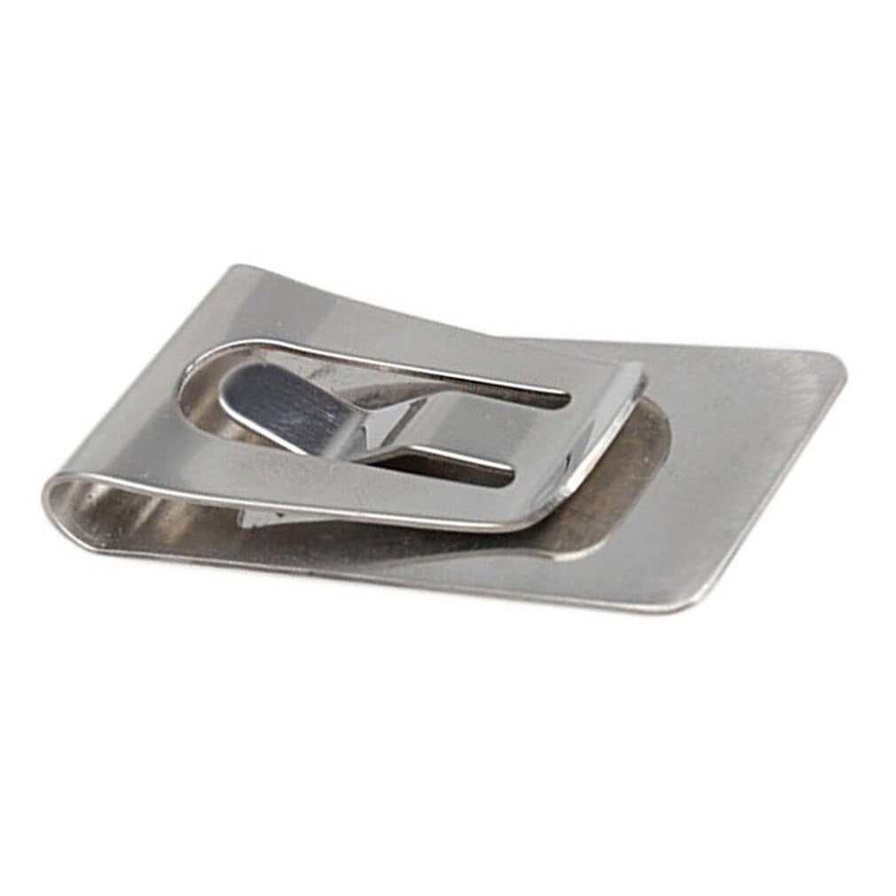 Stainless Steel Pocket Cash Money Clamp Clip Credit Card Wallet Holder Silver - ebowsos