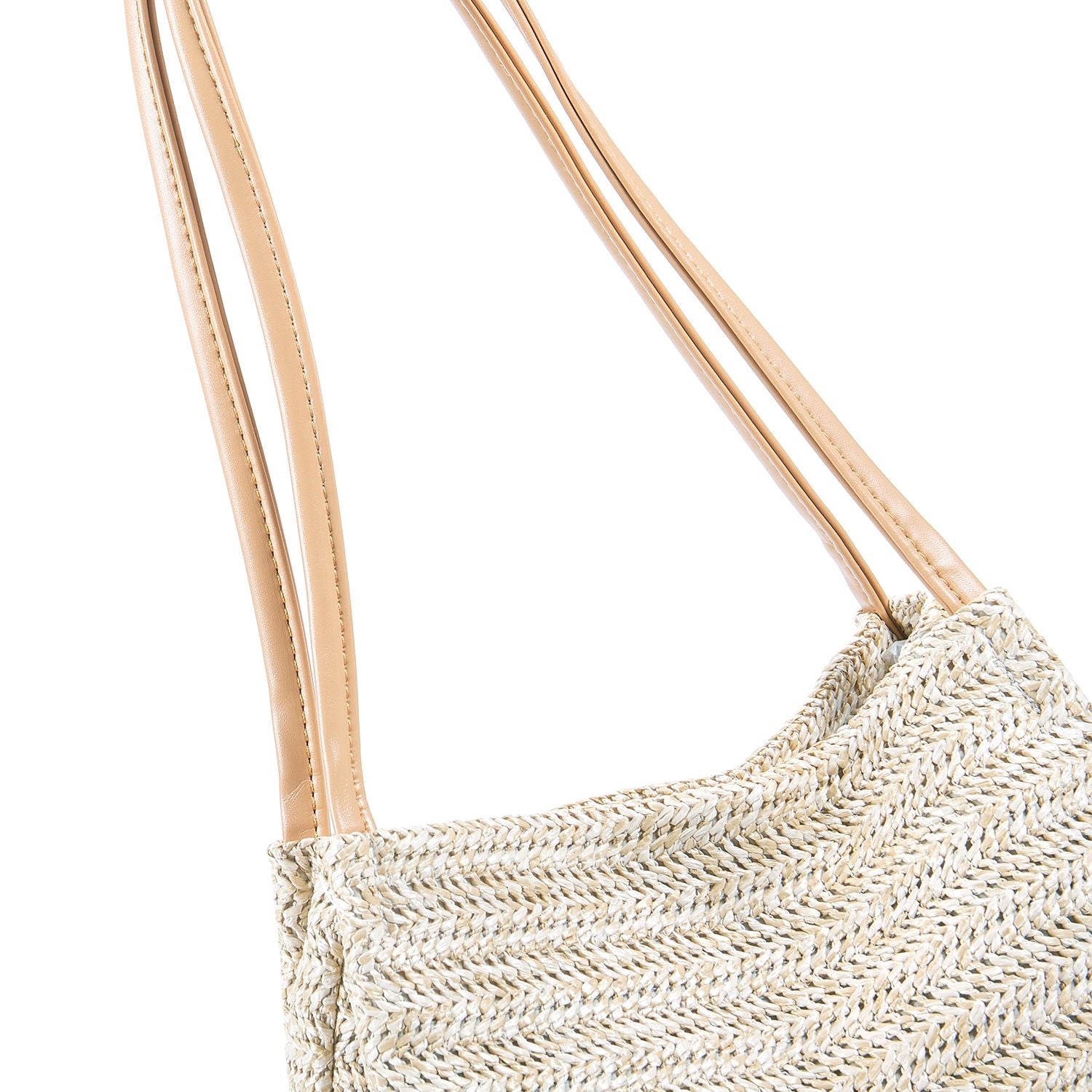 Straw bag Casual Handbag Summer Holiday Shoulder Bag Ladies Weaving Bucket Beach Shoulder Bags - ebowsos