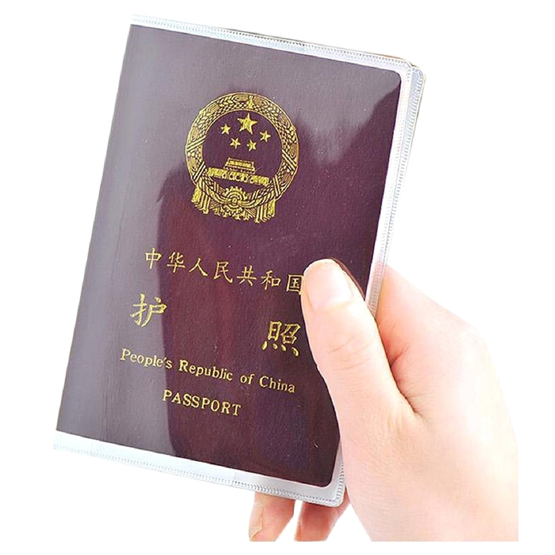 Transparent Passport Cover Coverage of Passport Transparent Protector for Travel Identity Card - ebowsos