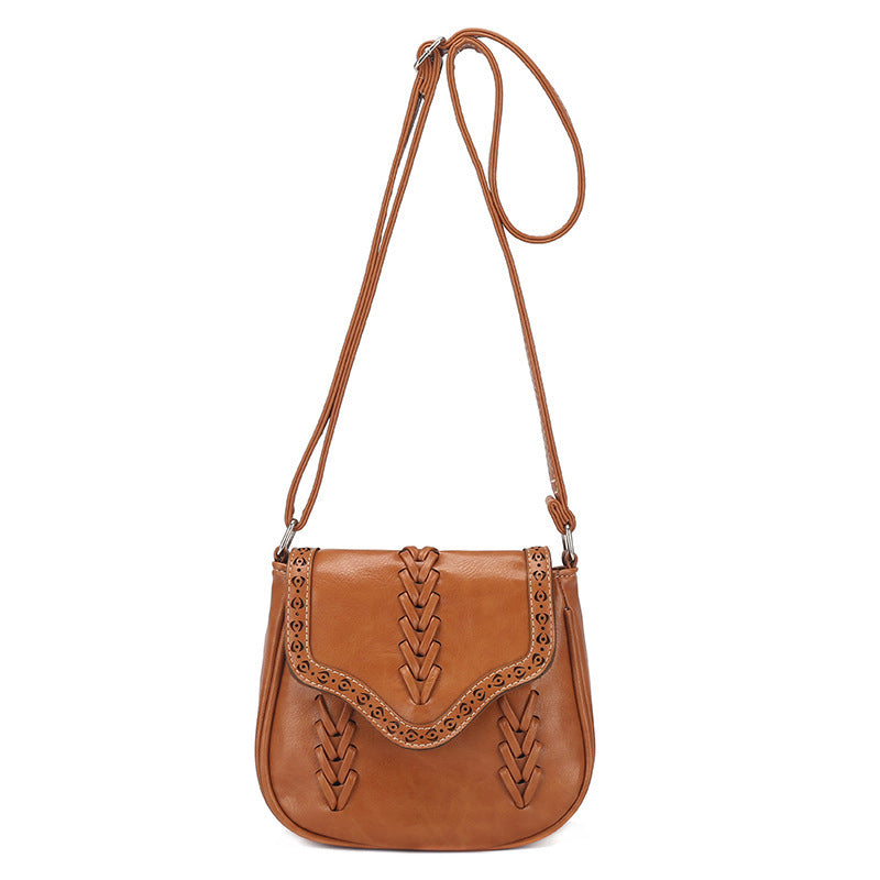 Trendy New Women Messenger Bag Weave Hollow Soft PU leather Casual  Shoulder Bag - ebowsos