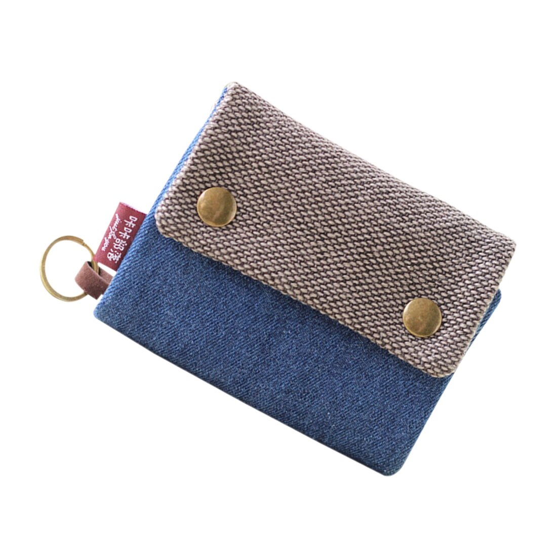 Unisex Boy Girl's Multifunction Coin Purse Three Layer Folded Manual Canvas Wallet Bag With Multi Card Holder - ebowsos