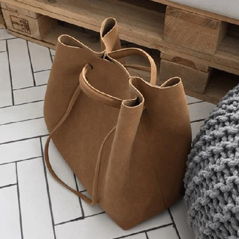 Vintage Leather Women'S Handbags Fashion Vintage Scrub Handbag Messenger Bag Women'S Casual Big Top-Handle Bag(Brown) - ebowsos