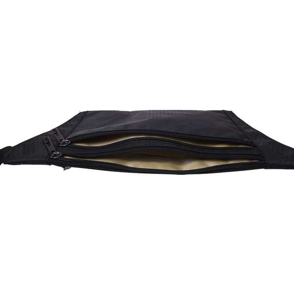 Waist Bag Polyester Closure Belt Black for Men Women - ebowsos