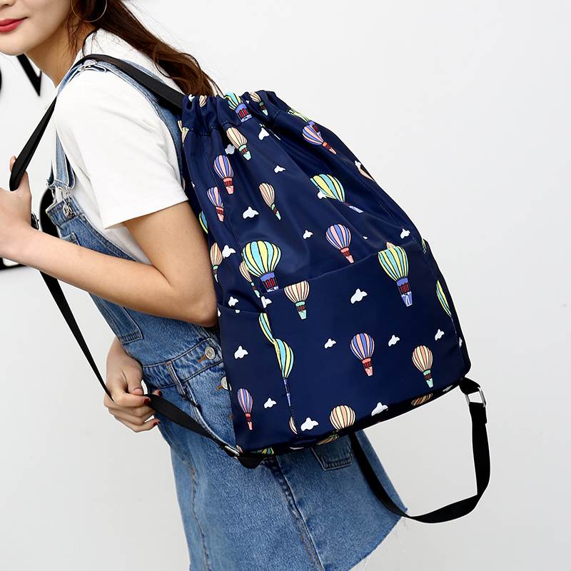 Waterproof Drawstring Sport Bag, lightweight Sackpack backpack for Men and Women (Blue) - ebowsos