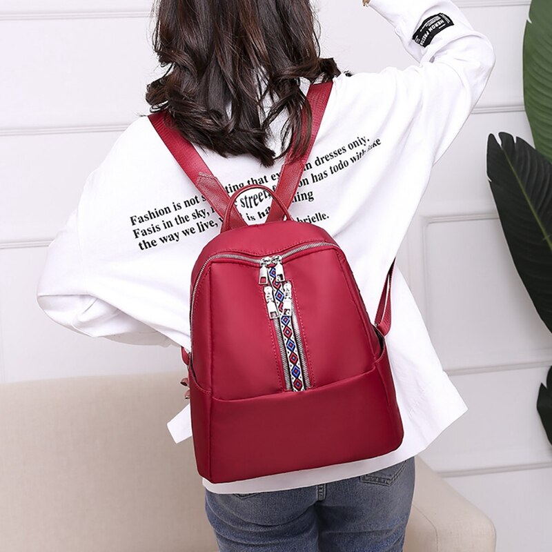 Wild Fashion Leisure Travel Bag Student Bag Backpack Ladies And Women Backpack Mobile Phone Bag - ebowsos