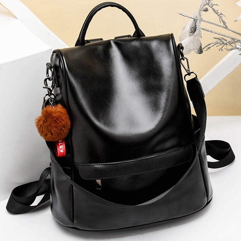 Women Backpack Purse Pu Leather Anti-Theft Casual Satchel Shoulder Bag For Ladies - ebowsos
