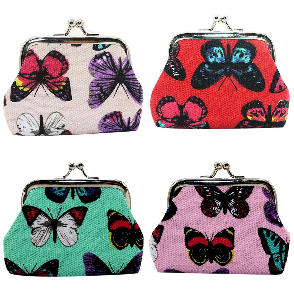 Women Butterfly Small Wallet Card Holder Coin Purse Clutch Bag Handbag - ebowsos
