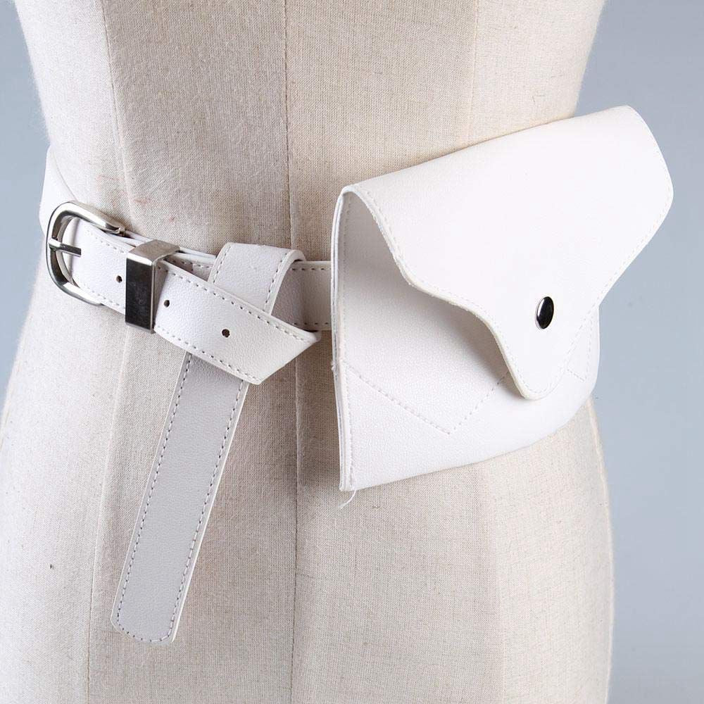 Women Fanny Pack, PU Leather Fanny Pack With Removable Belt Waist Pouch Fashion Girls Belt Bum Fanny Bag - ebowsos