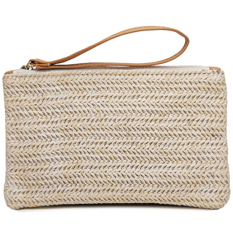 Women Fashion Mini Purse Cash Handbags Summer Style Bucket Shape Solid Weaving Bag - ebowsos