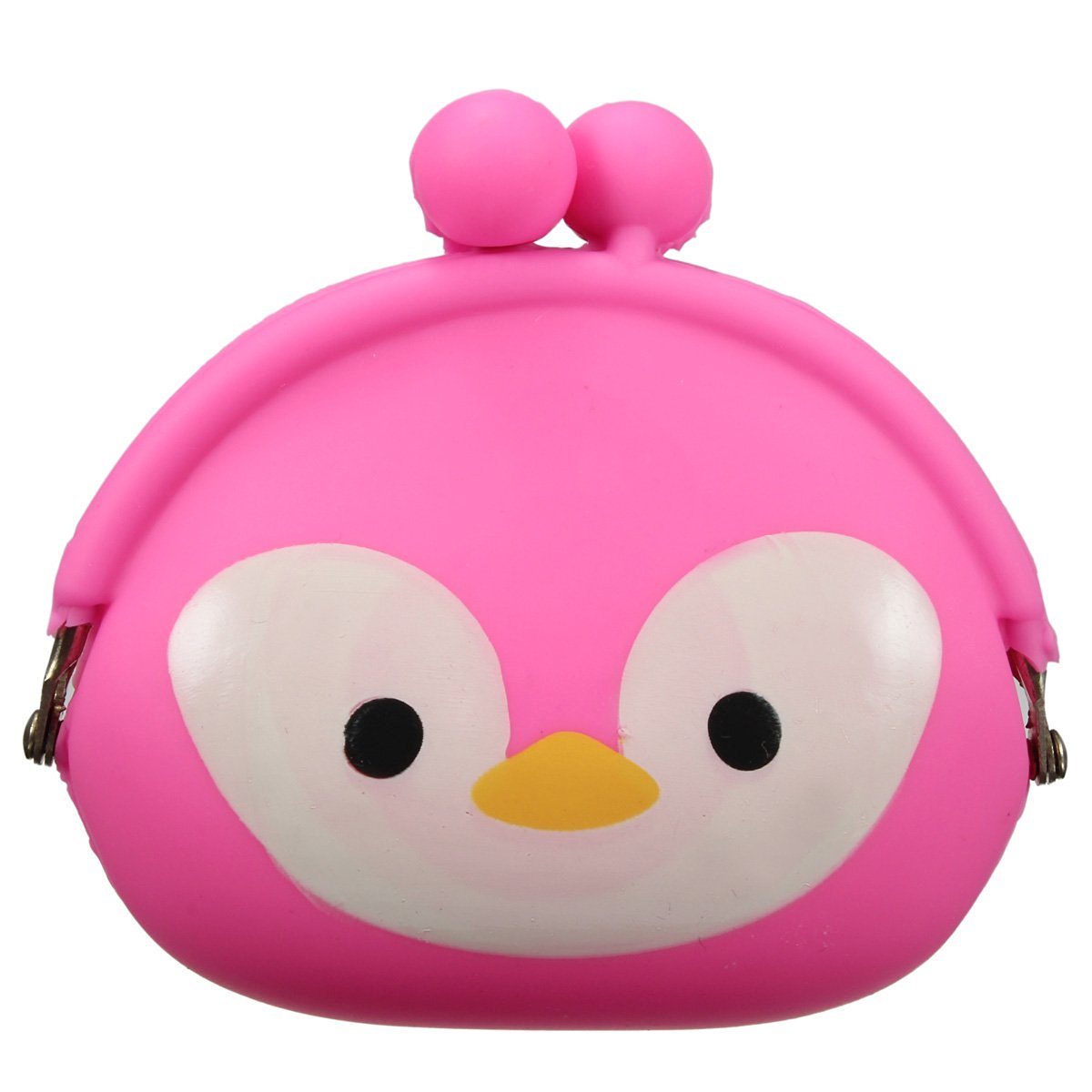 Women Girls Wallet Kawaii Cute Cartoon Animal Silicone Jelly Coin Bag Purse Kids Gift Penguin - ebowsos