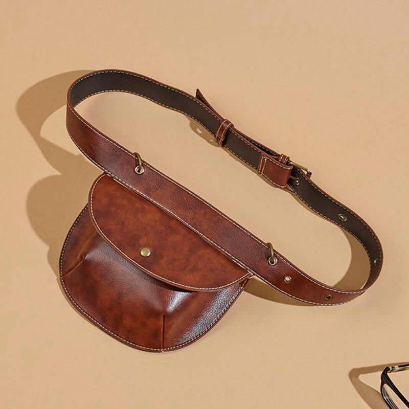 Women Leather Belt Bag Phone Pouch Fanny Pack Luxury Brand Female Waist Pack Heuptas Pochete - ebowsos