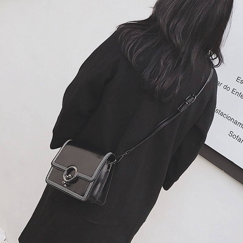 Women Leather Crossbody Bag Shoulder Bag Purses Messenger Bags for Traveling(Black) - ebowsos