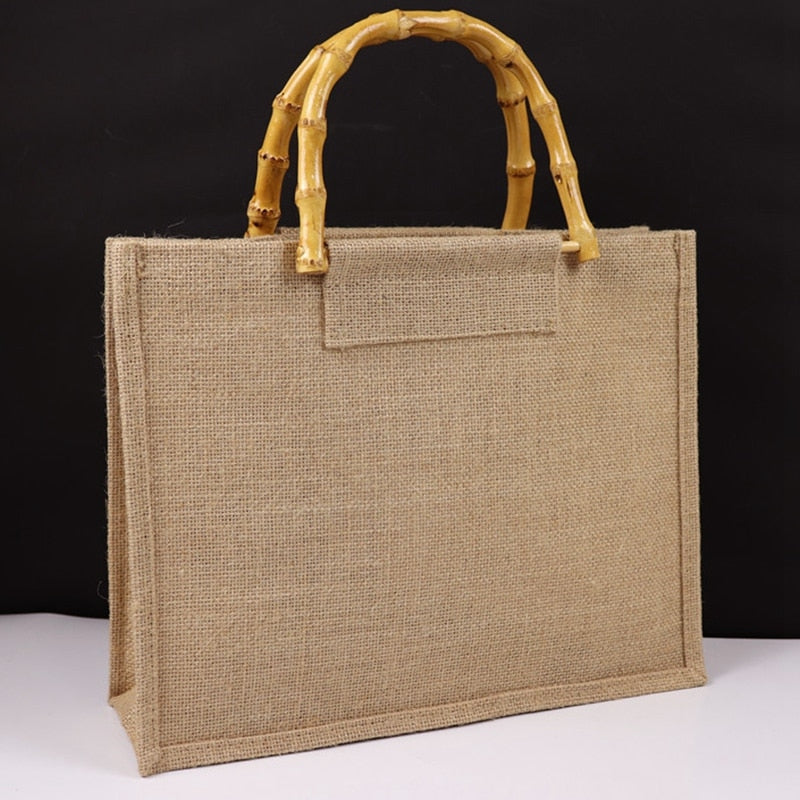 Women Men Handbags Cotton Foldable Reusable Shopping Bag Rubbing Cart Eco Shoulder Organization Bag(Khaki) - ebowsos
