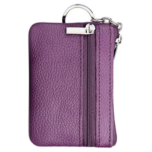 Women Mini Zip Coin Key Purse Money Wallet Pouch Gift Purse Purple - ebowsos
