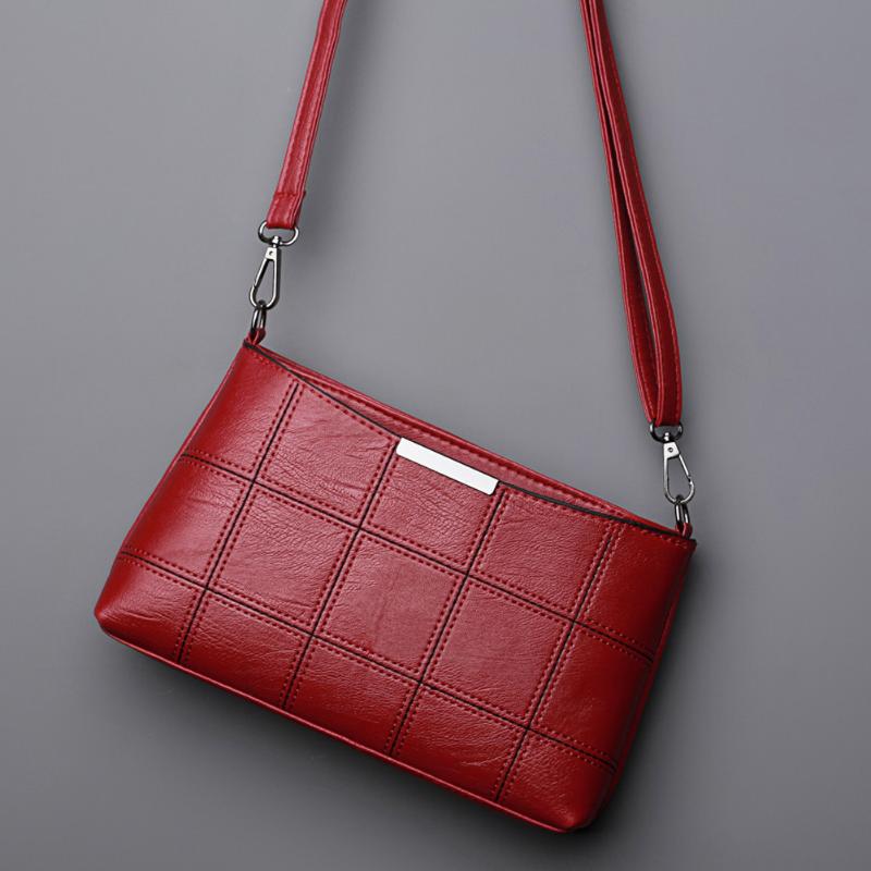 Women Plaid Messenger Bags Sac a Main PU Leather Shoulder Bags Women Crossbody Bag Ladies Handbags - ebowsos