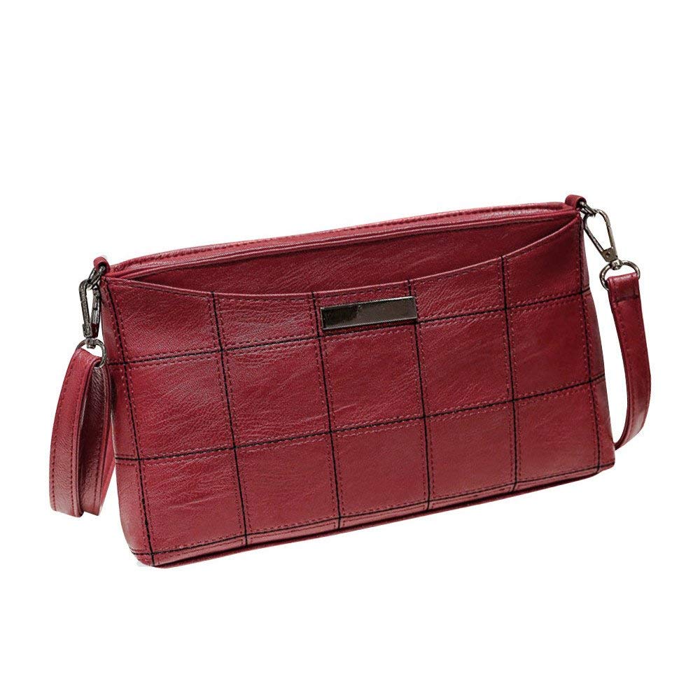 Women Plaid Messenger Bags Sac a Main PU Leather Shoulder Bags Women Crossbody Bag Ladies Handbags - ebowsos