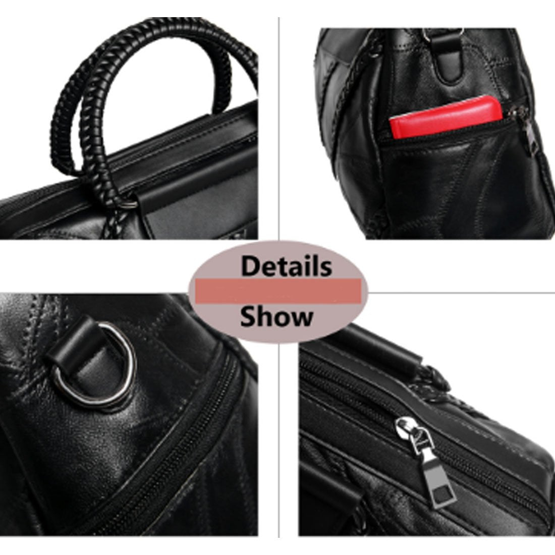 Women'S Handbags Purses Totes Top Handle Bags, Black1 - ebowsos