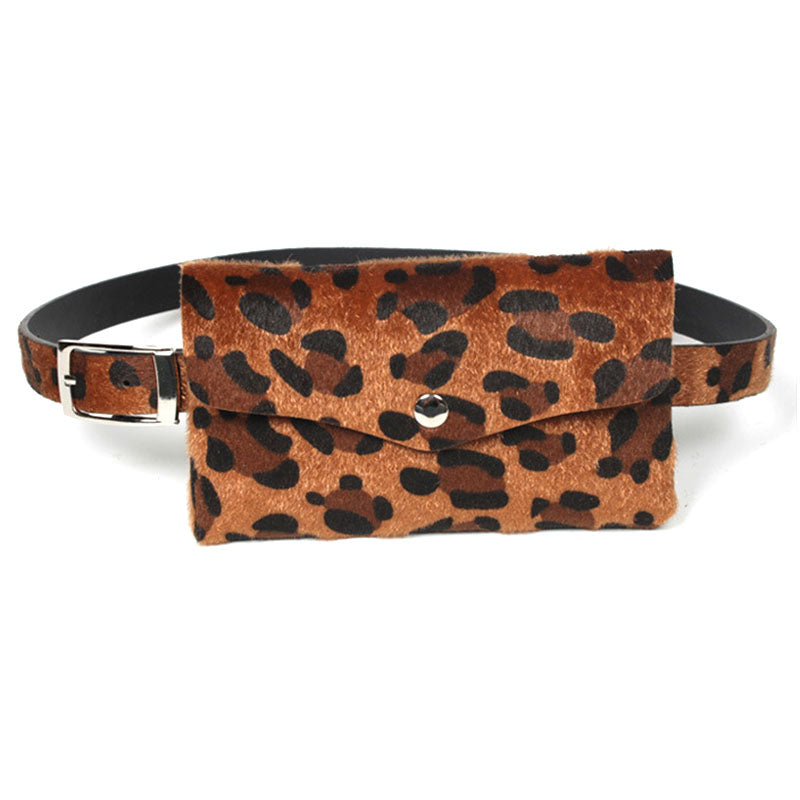 Women Waist Bag Fanny Pack Messenger Bag Leopard Print Travel Vintage Waist Pack Mobile Pouch Messenger Belt Chest Bags - ebowsos