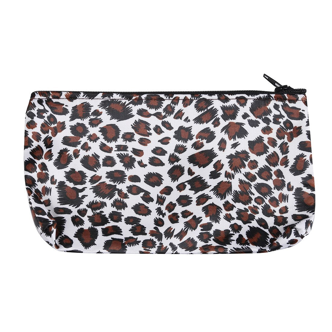 Women Zippered Leopard Print Cosmetic Holder Bag - ebowsos