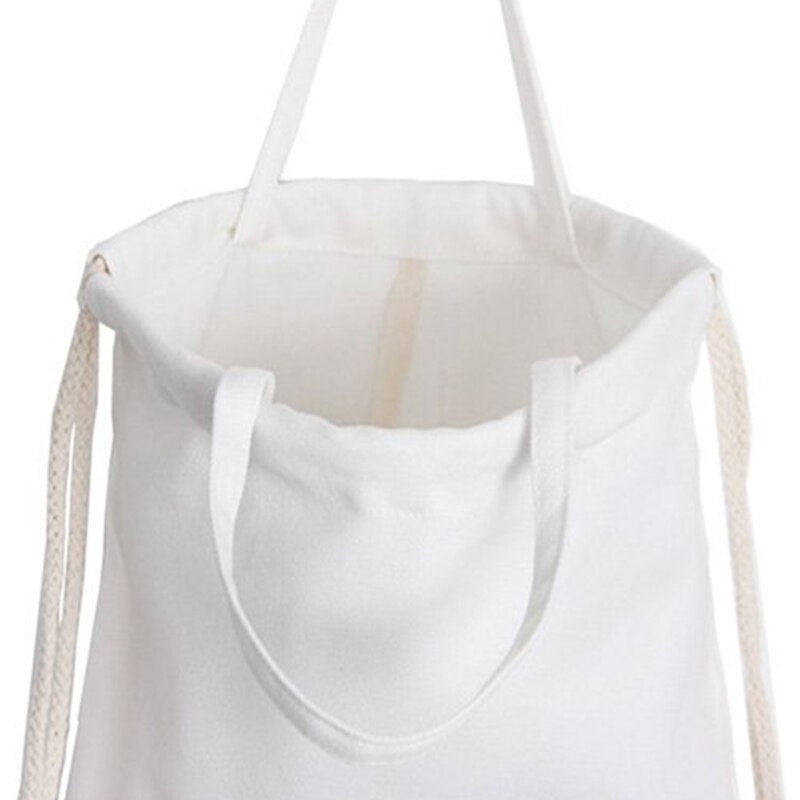 Women's Package Canvas Shoulders Bundle Sports Bag Drawstring Backpack Casual Saecke Travel Backpack Shopping Bag - ebowsos