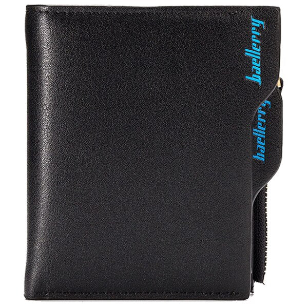 baellerry New Fashion Men Portfolios Bifold ID Card Holder Wallet Bags Coupling With Zipper Men Wallet With Bag black Cro - ebowsos