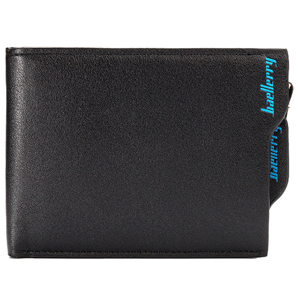 baellerry New Fashion Men Portfolios Bifold ID Card Holder Wallet Bags Coupling With Zipper Men Wallet With Bag black Cro - ebowsos