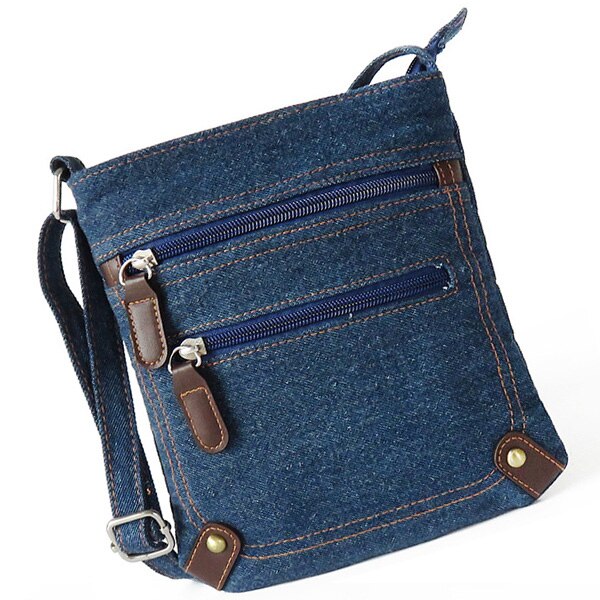 women denim messenger bags woman mini small shoulder bag vintage rivet satchels ladies crossbody sling bag bags - ebowsos