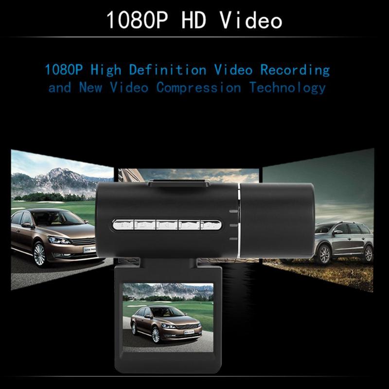 FHD 1080p Mini Car DVR Camera Detachable Screen Rotatable Lens WDR Night Vision Dash Cam Recorder Loop Video Recording Function - ebowsos