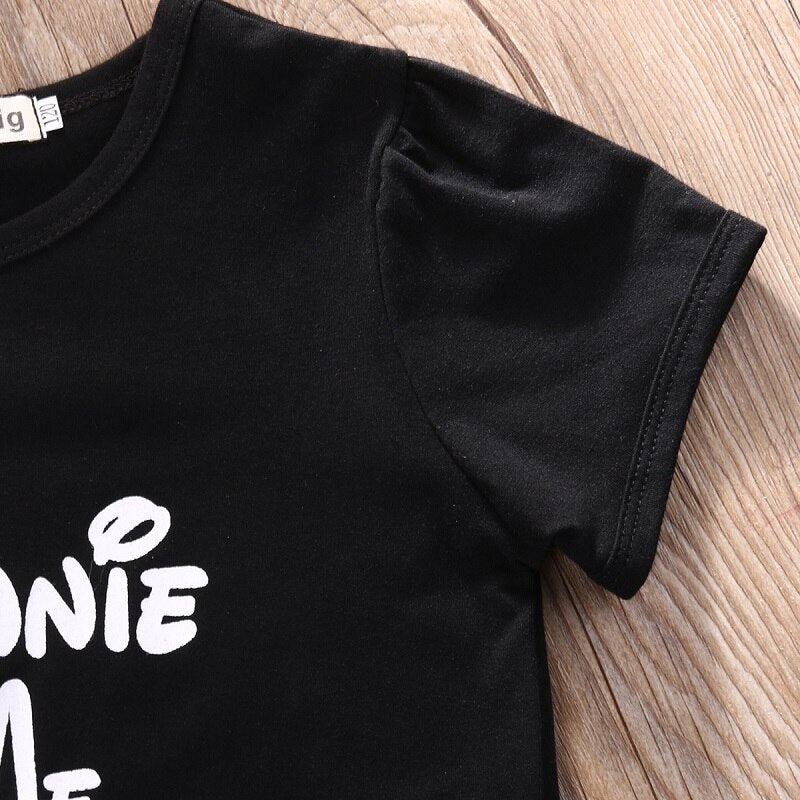 Family Matching T-shirts Clothes Mother Daughter Cotton Tops mouse Shirt Short Sleeve Women Kids Girls Blouse Tops Tee - ebowsos